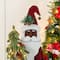 Glitzhome® 35.75" Lighted Wooden Africa Santa Porch Decor with Timer